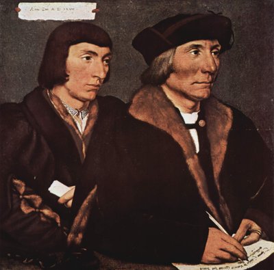 Německy: Thomas Godsalve (1481-1542) und sein Sohn Sir John (etwa 1510-1556) Portrét Thomase Godsalva a jeho syna Johna od Hans Holbein the Younger