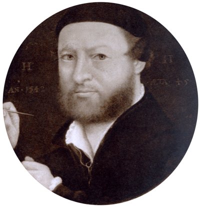 Autoportrét ve věku 45 let, 1542, 1936. od Hans Holbein der Jüngere