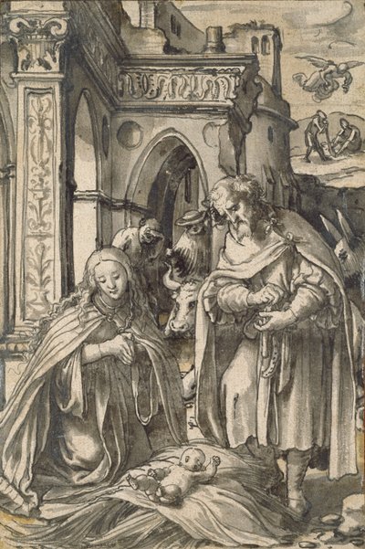 Narození Páně, počátek 16. století od Hans Holbein der Jüngere