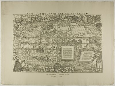 Typ Cosmographicus Universalis, Sim. Grynaeus, Novus Orbis, Basileae 1532 od Hans Holbein the Younger