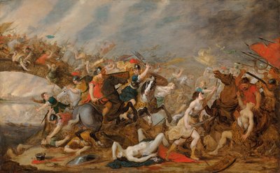 Bitva o Amazonky od Hans Jordaens III