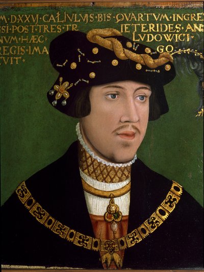 Portrét Ludvíka II. Maďarska (Louis Jagellon) od Hans Krell