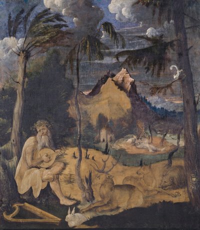 Orfeus mezi zvířaty, 1519 (tempera na plátně) od Hans Leu