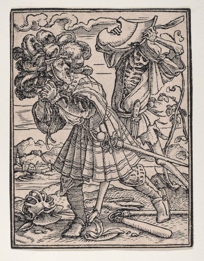 Hrabě, z Tanec smrti, ca. 1526, vydáno 1538. od Hans Lützelburger