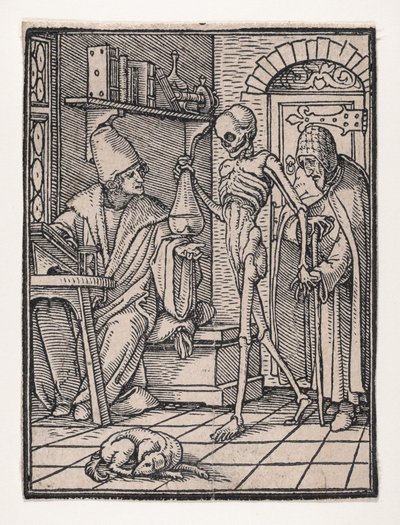 Doctor or Physician, od Tanec smrti, ca. 1526, vydáno 1538. od Hans Lützelburger