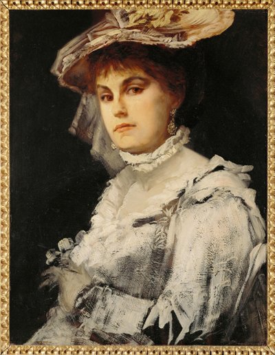Amalie Makartová, první žena malíře ... (malba na dřevě) od Hans Makart
