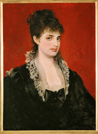 Anna von Waldberg ... (malba na dřevě) od Hans Makart