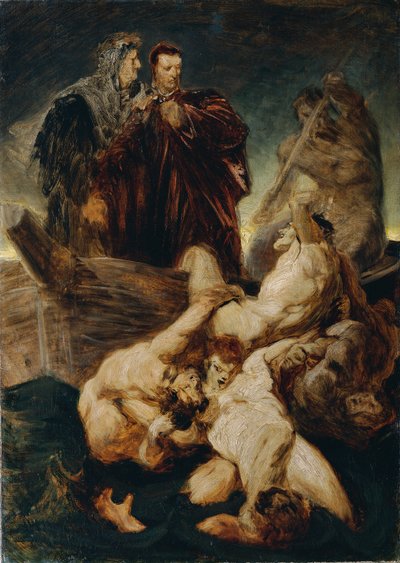 Dante a Virgil v Pekle od Hans Makart