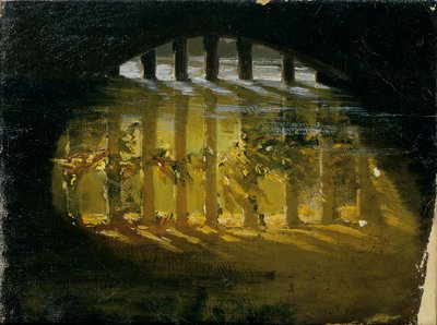 Motiv ze zámeckého parku Hellbrunn od Hans Makart