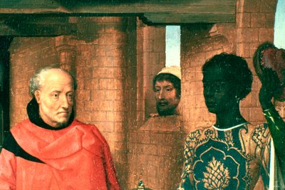 Klanění tří králů, Triptych, Detail, c1453-1494 od Hans Memling