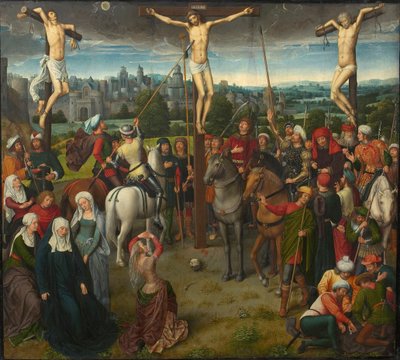 Triptych Kalvárie, centrální panel, 80. léta 14. století. od Hans Memling
