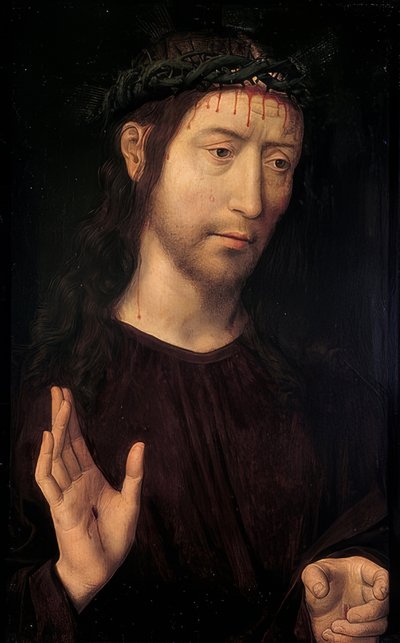Trpící Kristus. 1480-90 od Hans Memling