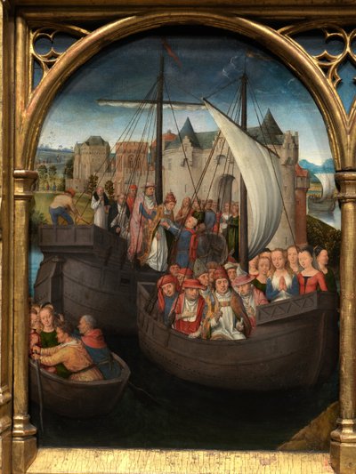 Detail relikviáře svaté Uršuly od Hans Memling
