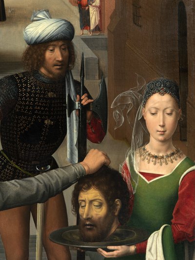 Detail levého panelu Triptychu svatého Jana Křtitele a svatého Jana Evangelisty od Hans Memling