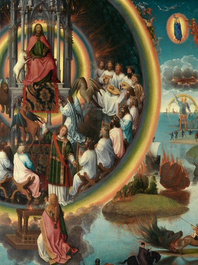 Detail pravého panelu Triptychu svatého Jana Křtitele a svatého Jana Evangelisty od Hans Memling