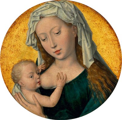 Panna Maria kojící Kristovo dítě od Hans Memling