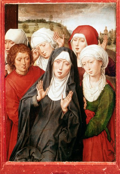 Diptych Granady: „Zbožné ženy a evangelista svatého Jana“ Malba Hanse Memlinga (1435/40-1494) 15. století Rozměr 51x36,5 cm Granada, Královská kaple od Hans Memling