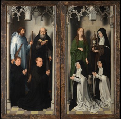Exteriér Triptychu svatého Jana Křtitele a svatého Jana Evangelisty od Hans Memling