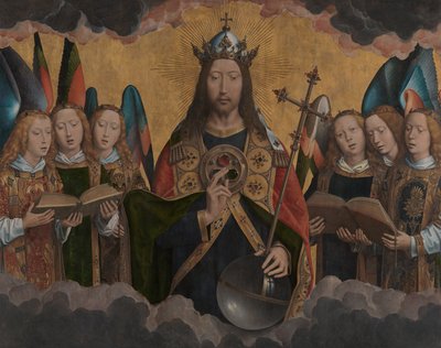 Bůh Otec se zpívajícími anděly od Hans Memling