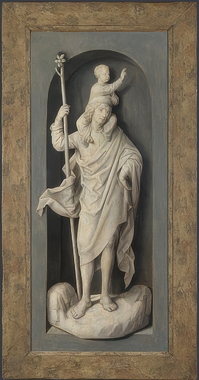 Svatý Kryštof. Kolem roku 1478 od Hans Memling