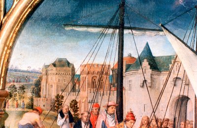 Svatyně St Ursula, Odjezd z Basileje, Detail, 1489 od Hans Memling