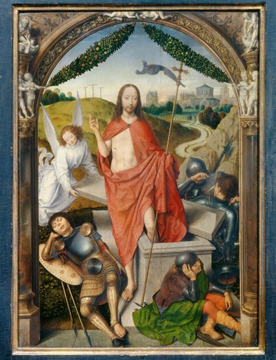 Triptych o vzkříšení. centrální část. Obraz Hanse Memlinga (1435-1494) Ec. Podvod. od Hans Memling