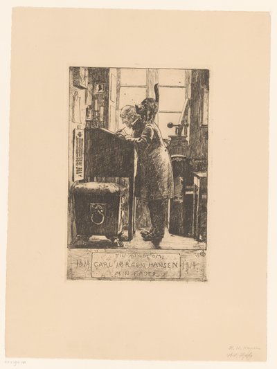Vader van de umělec Na památku Carla Jorgena Hansena, mého otce / 1814 1914 od Hans Nicolai Aksel Hansen