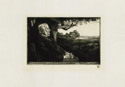 Portrét skladatele Johna Petera Emily Hartmann 1805-1900, od Hans Nikolaj Hansen