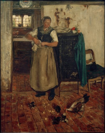 H.P.Feddersen, Friesin in der Küche od Hans Peter Feddersen der Jüngere