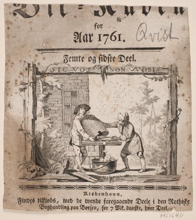 Titulní viněta pro „Bii-Kuben pro rok 1761“, část V od Hans Quist