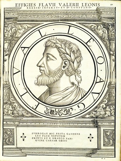 Leo I, ilustrace z „Římští císaři celého Východu a Západu“ od Hans Rudolf Manuel Deutsch