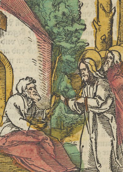 Kristus uzdravuje malomocného, z Das Plenarium, 1517. od Hans Schäufelein the Elder