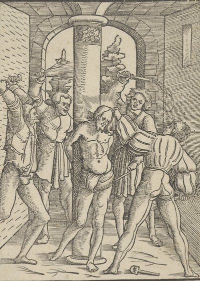 Kristus zbičovaný, z Nauky, života a umučení Ježíše Krista, 1537. od Hans Schäufelein the Elder