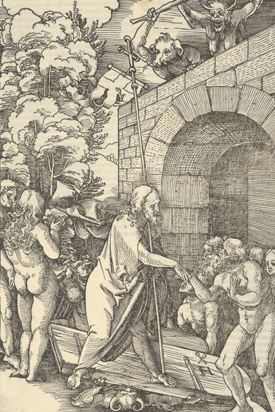 Kristus v limbu, od zrcadla utrpení našeho Pána Ježíše Krista, 1507. od Hans Schäufelein the Elder