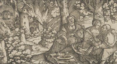 Lot a jeho dcery, ca. 1530. od Hans Schäufelein the Elder