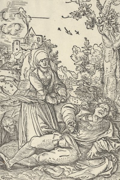 Pyramus a Thisbe, ca. 1509-10. od Hans Schäufelein the Elder