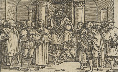 Zástupci Athén a Korintu na dvoře Archidamas, král Sparty, od..., 1533. od Hans Schäufelein the Elder