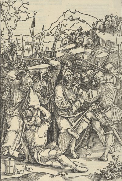 Zatčení Krista, ze zrcadla utrpení našeho Pána Ježíše Krista, 1507. od Hans Schäufelein the Elder
