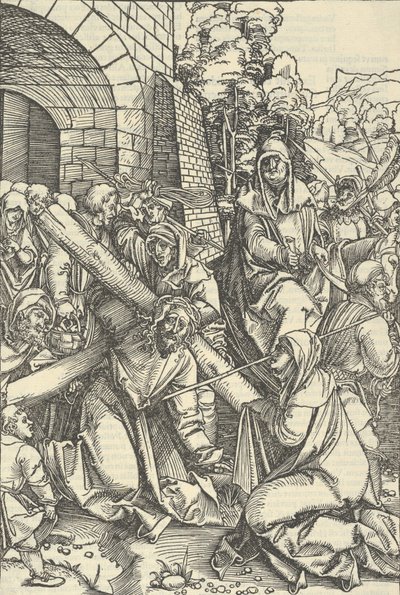 Nesení kříže, ze zrcadla umučení našeho Pána Ježíše Krista, 1507. od Hans Schäufelein the Elder