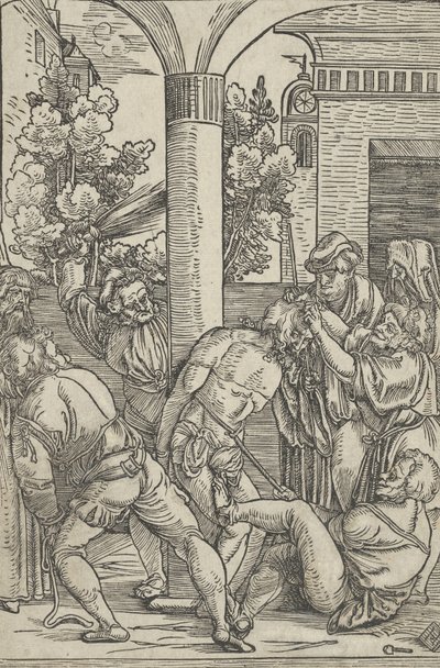 Bičování, od Života Krista, ca. 1511-12. od Hans Schäufelein the Elder