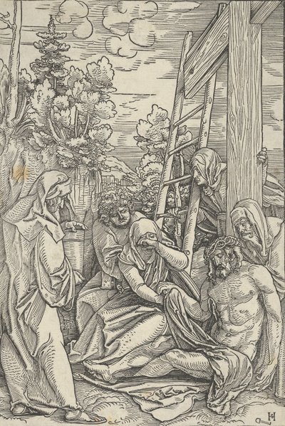 Oplakávání, ze Života Krista, ca. 1511-12. od Hans Schäufelein the Elder