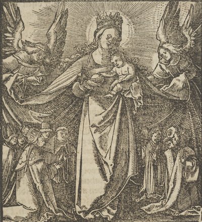 Milosrdná Madona, z Hymmelwagen auff dem, wer wol leben..., 1517. od Hans Schäufelein the Elder