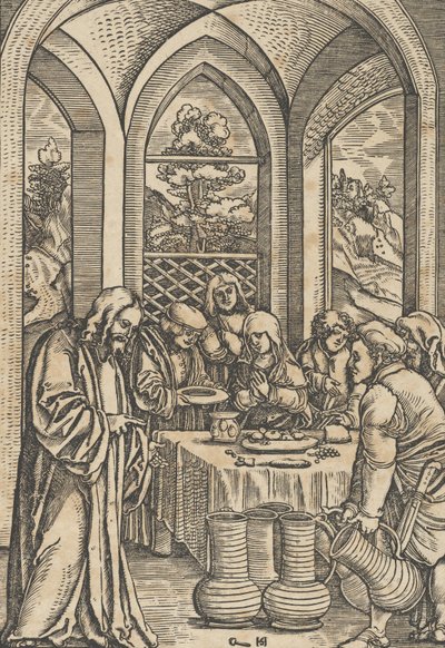 Svatba v Káně, ze Života Krista, ca. 1511-12. od Hans Schäufelein the Elder