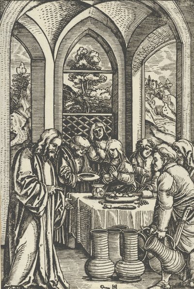 Svatba v Káně, ze Života Krista, ca. 1511-12. od Hans Schäufelein the Elder