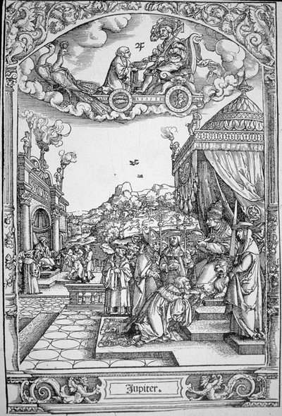 Planeta Jupiter (dřevoryt) od Hans Sebald (School of) Beham