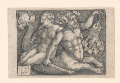 Triton a nymfa od Hans Sebald Beham