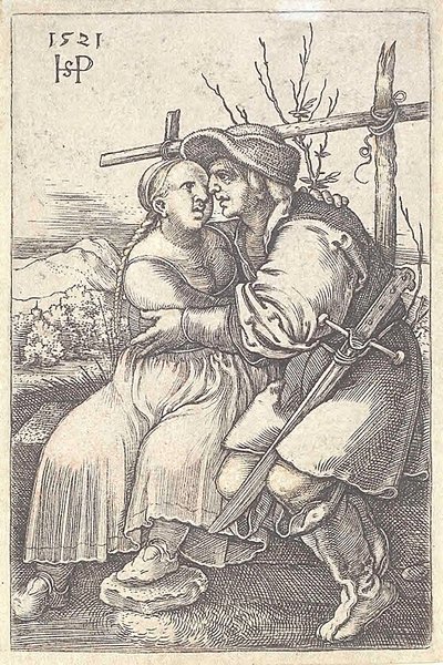 Farmář a jeho paní od Hans Sebald Beham