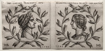 Busty císaře Traiana a Domitia Calvilly, 1546. od Hans Sebald Beham
