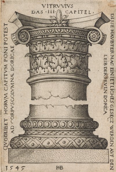 Hlavní a základna sloupce od Hans Sebald Beham