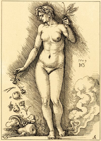 Ceres, sypání ovoce od Hans Sebald Beham